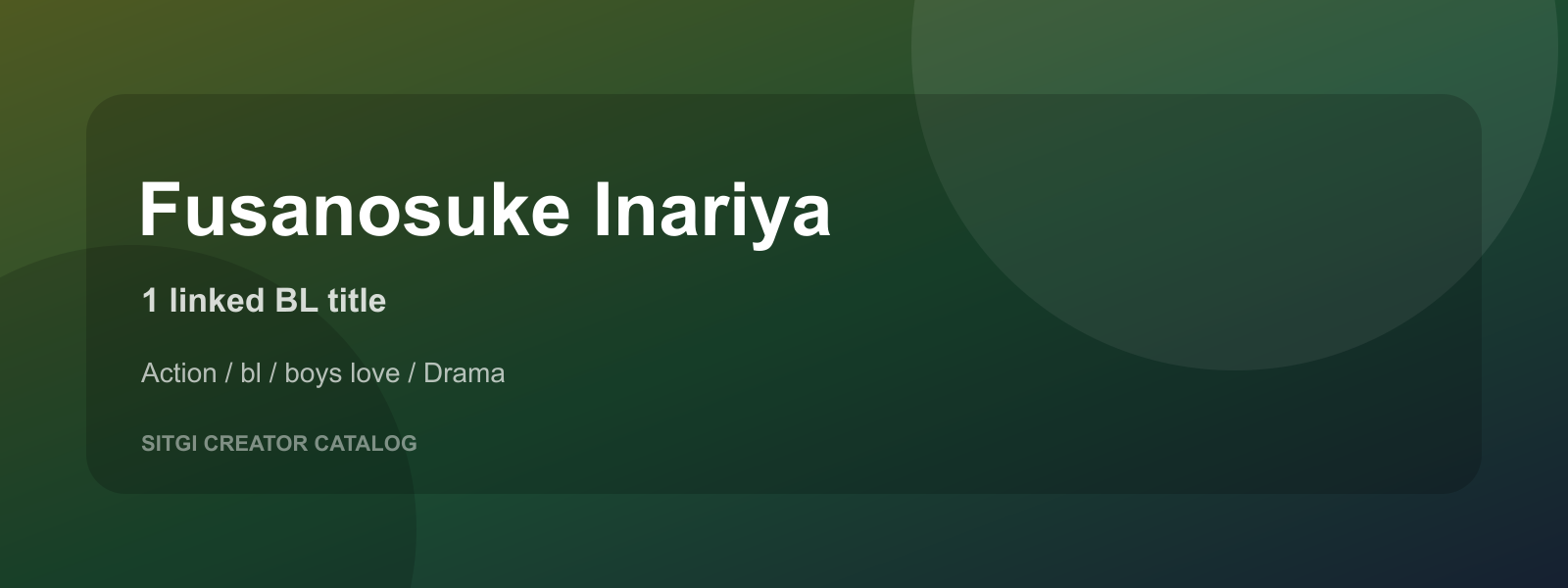 Fusanosuke Inariya cover