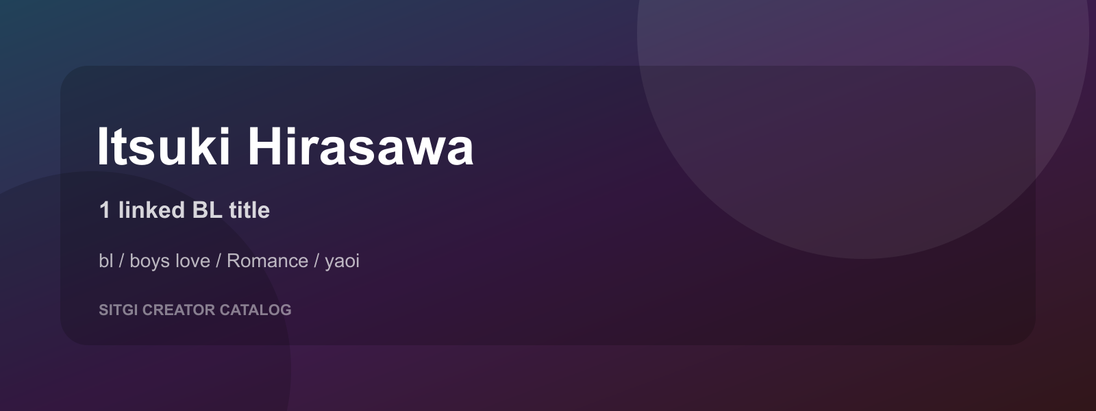 Itsuki Hirasawa cover