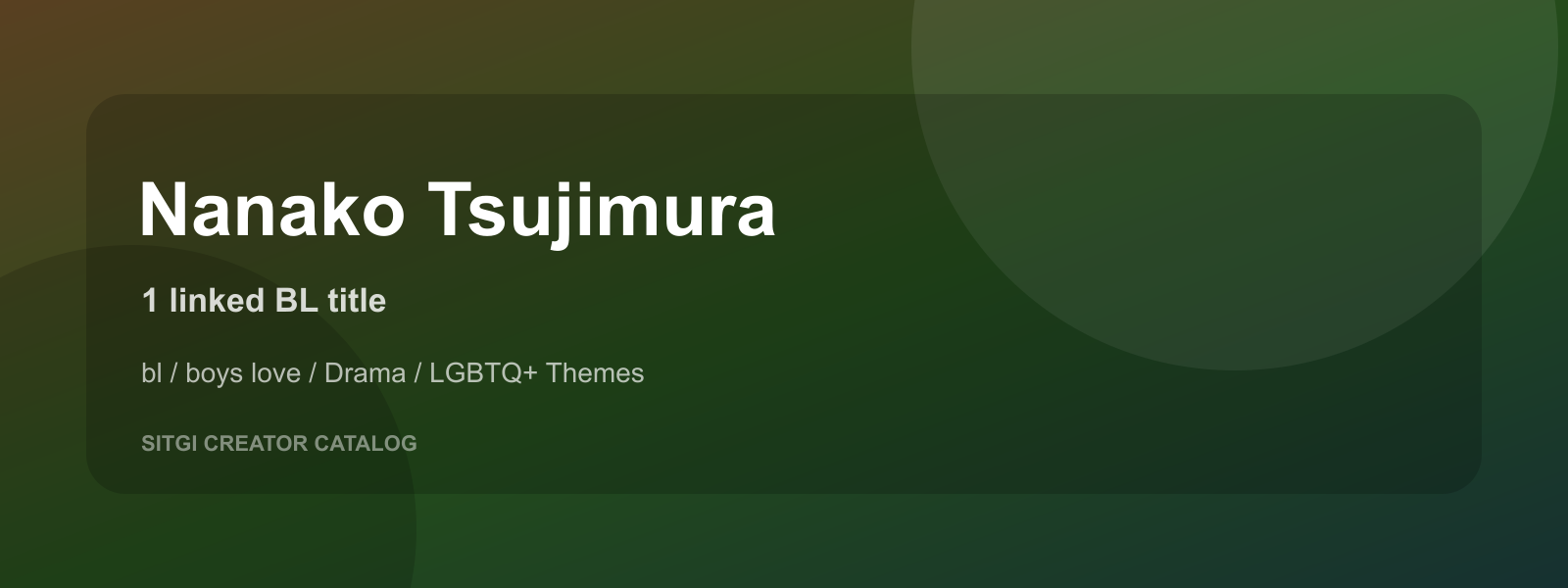 Nanako Tsujimura cover