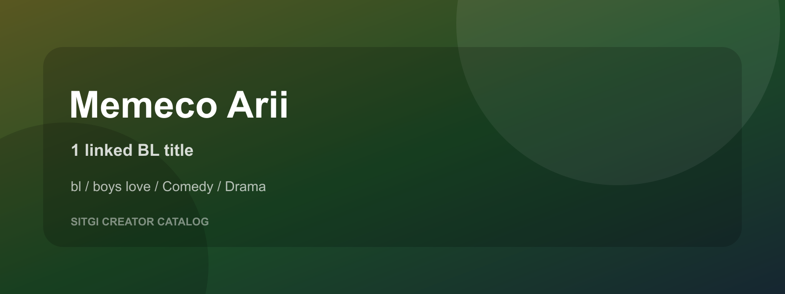 Memeco Arii cover