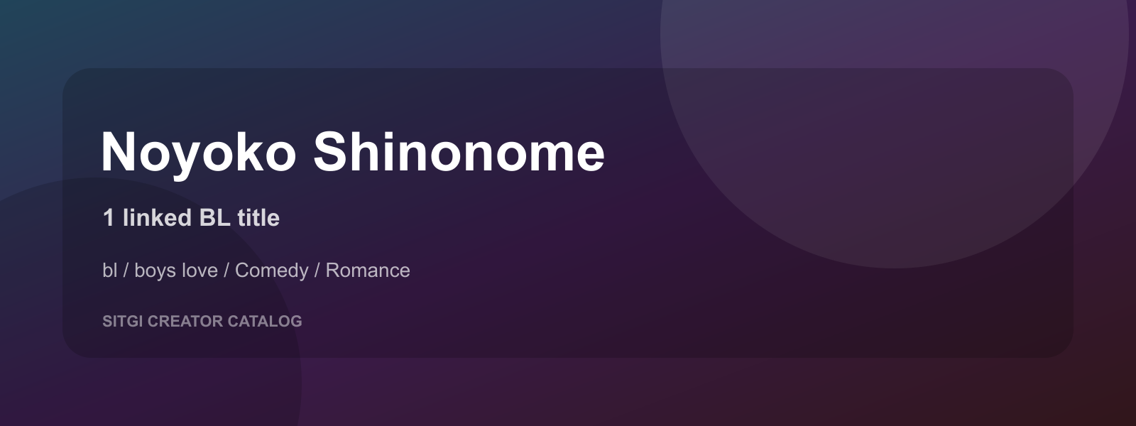 Noyoko Shinonome cover