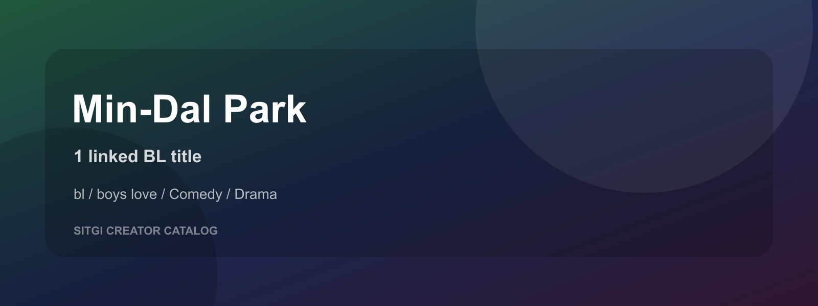 Min-Dal Park cover