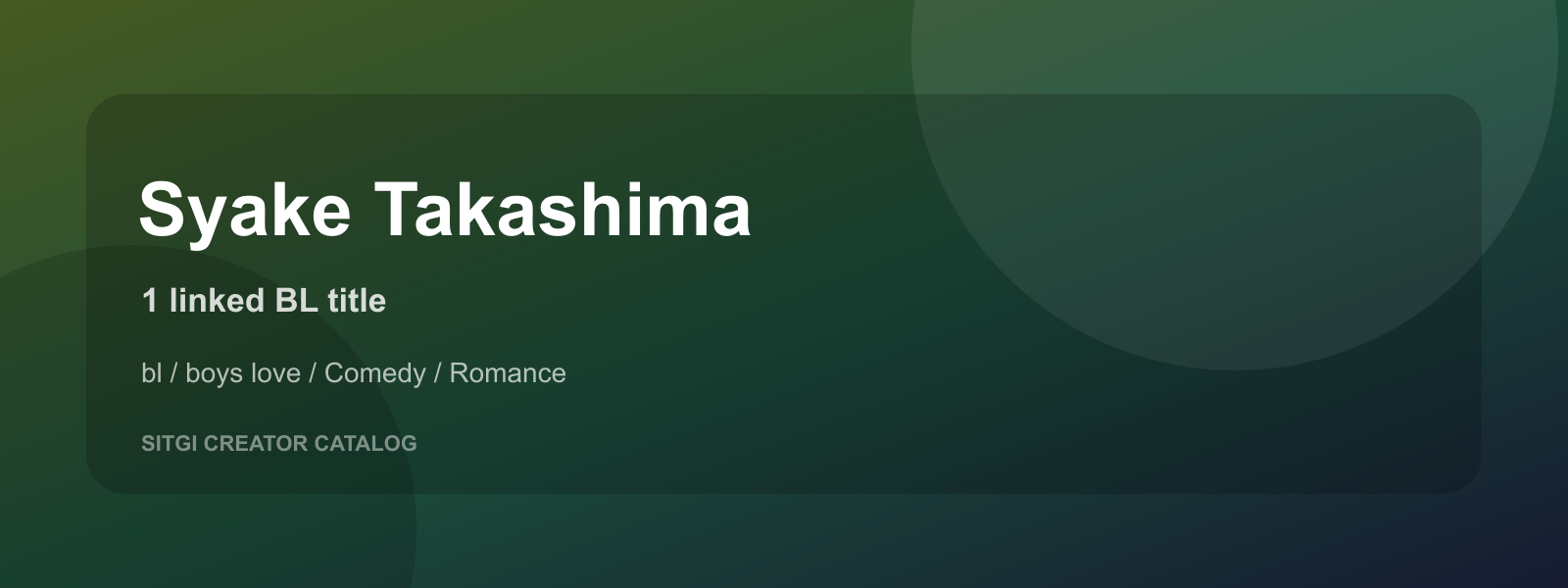 Syake Takashima cover