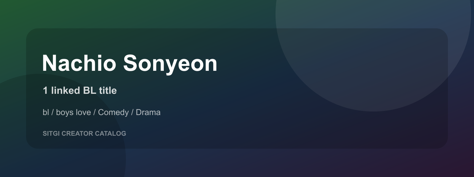Nachio Sonyeon cover