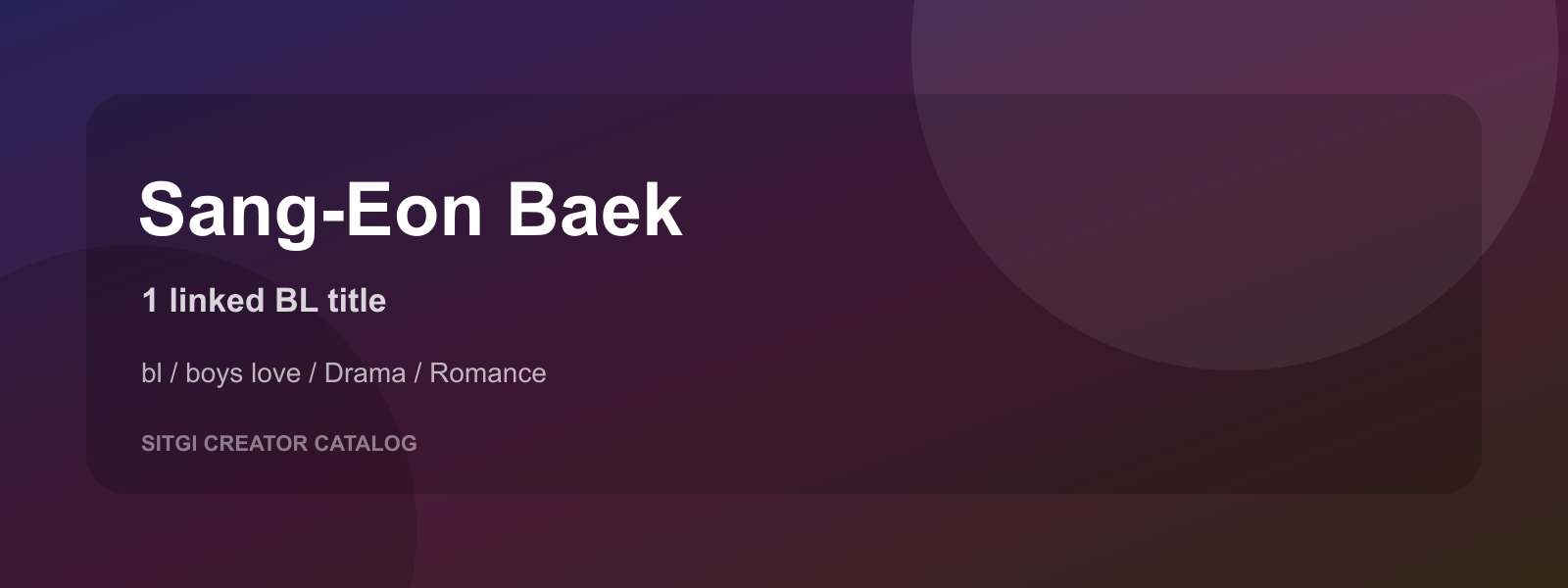 Sang-Eon Baek cover