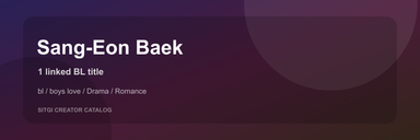 Sang-Eon Baek cover