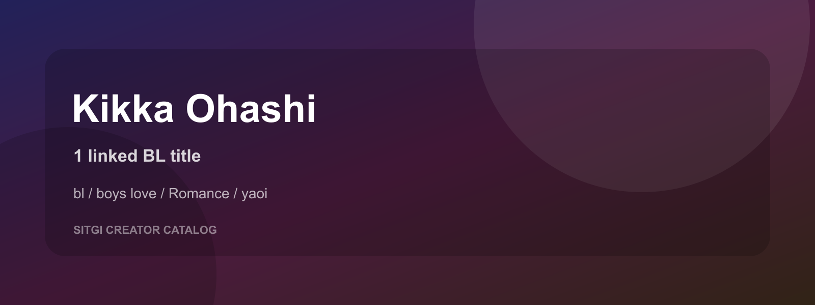 Kikka Ohashi cover