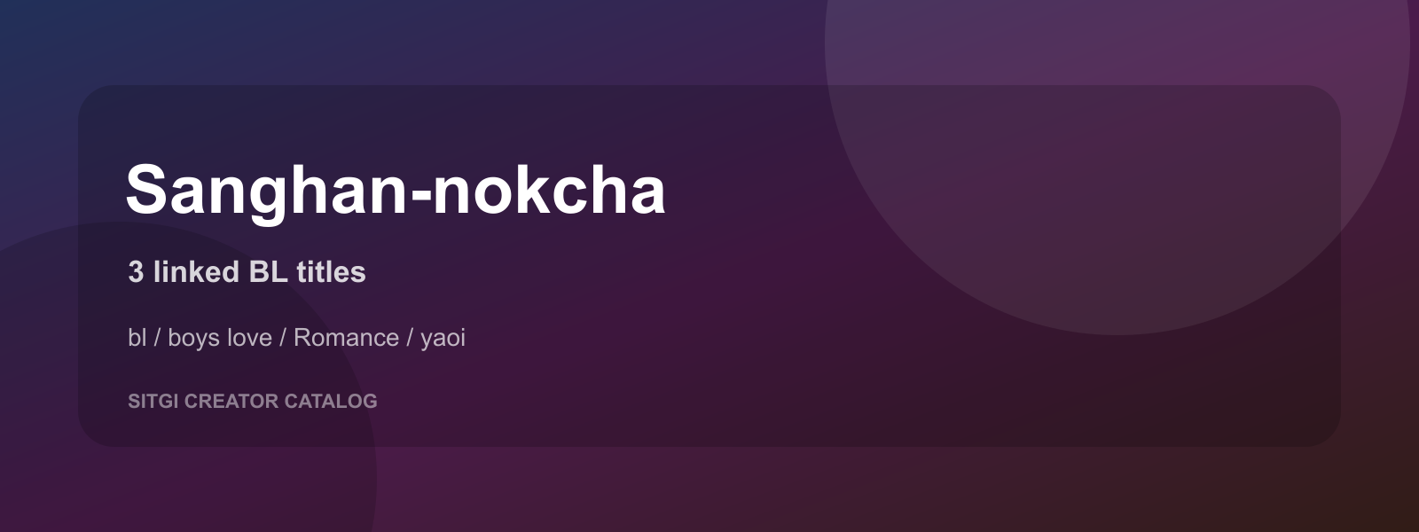 Sanghan-nokcha cover