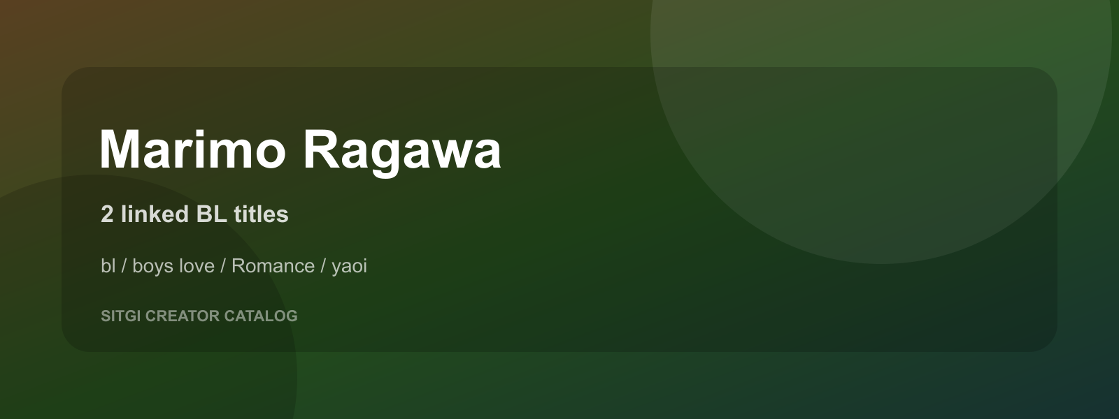 Marimo Ragawa cover