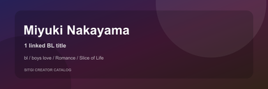 Miyuki Nakayama cover