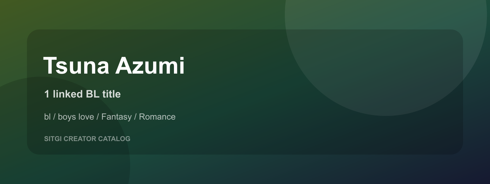 Tsuna Azumi cover