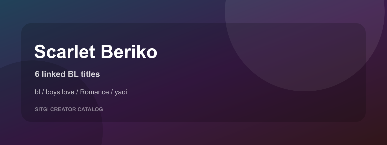 Scarlet Beriko cover