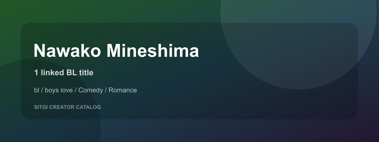 Nawako Mineshima cover