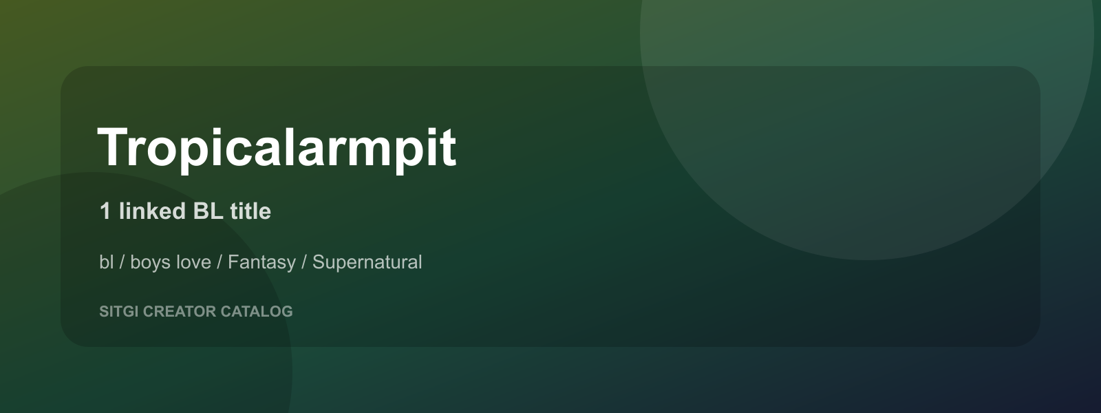Tropicalarmpit cover