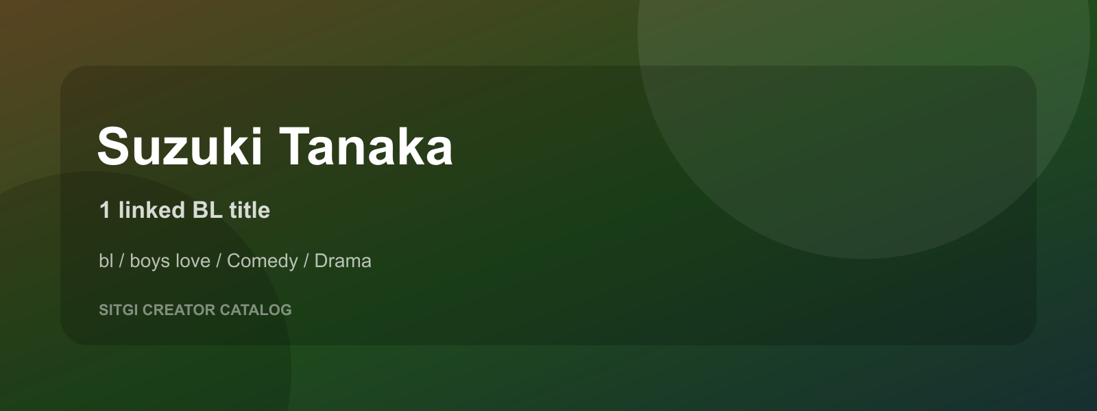 Suzuki Tanaka cover