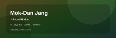 Mok-Dan Jang cover