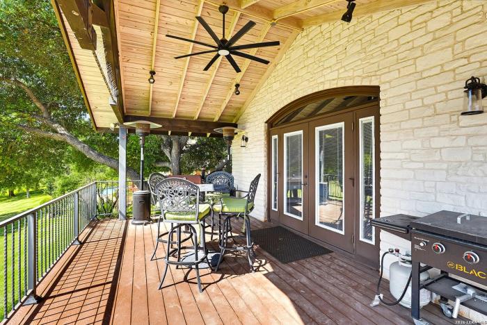 Outdoor living, listing photo 14 of 30, 1271 White Water Rd, New Braunfels, TX 78132