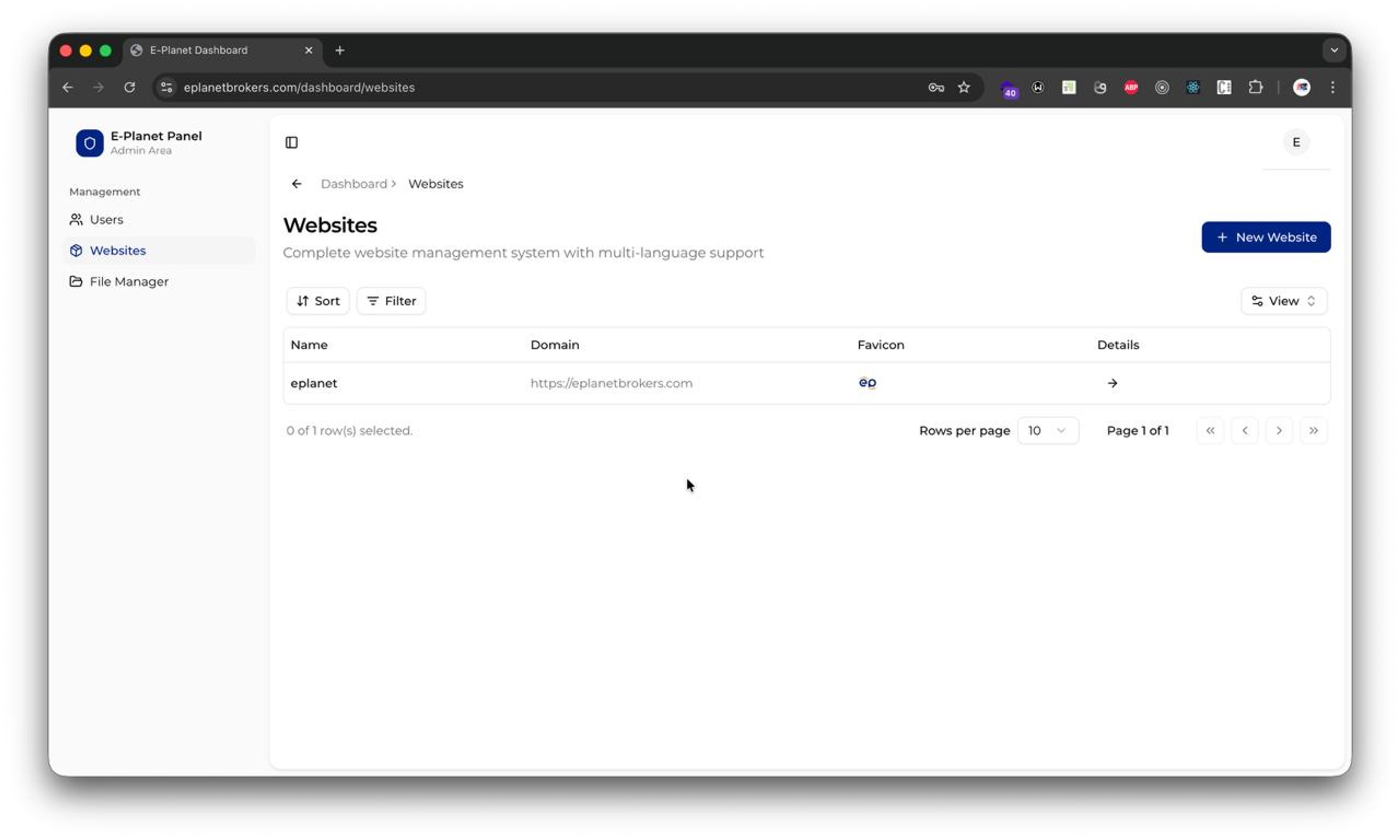multi-tenant dashboard development for eplanetbrokers, design and developed by shapeshifters