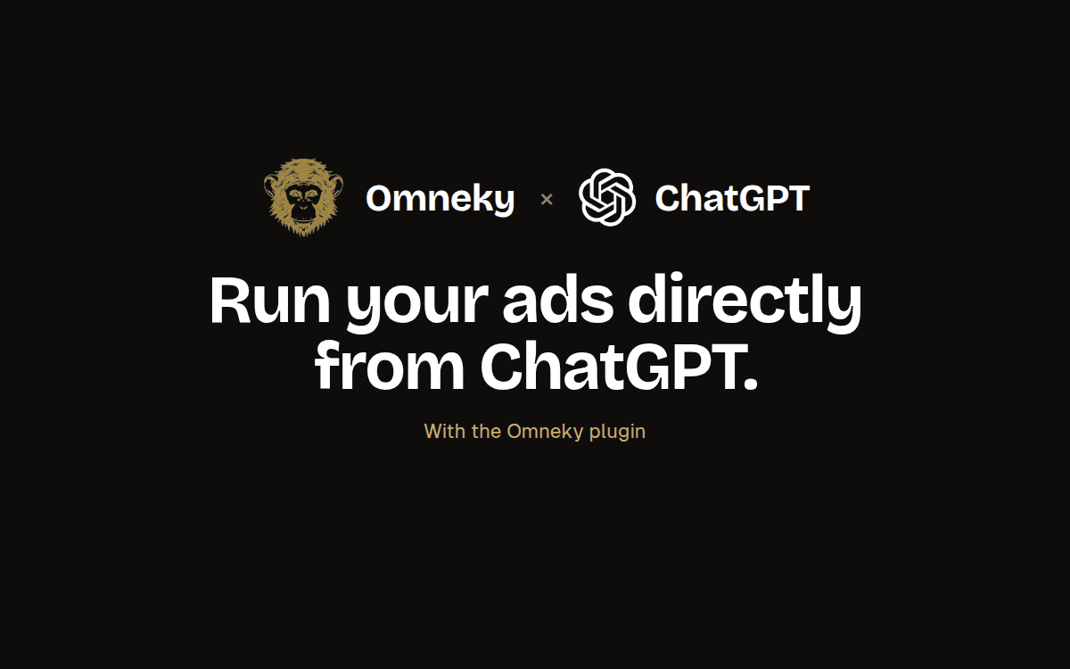 Omneky ChatGPT plugin creating and launching ads from a ChatGPT conversation