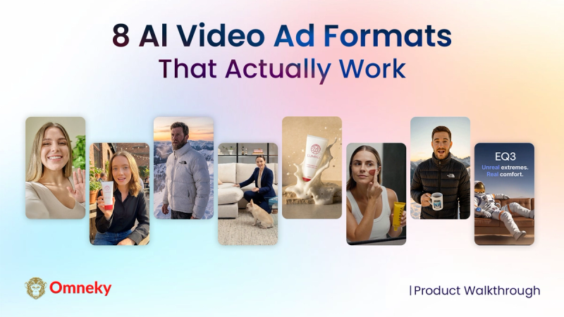Guía de Producto Omneky: Ocho Formatos de Anuncio en Video con IA que Realmente Funcionan