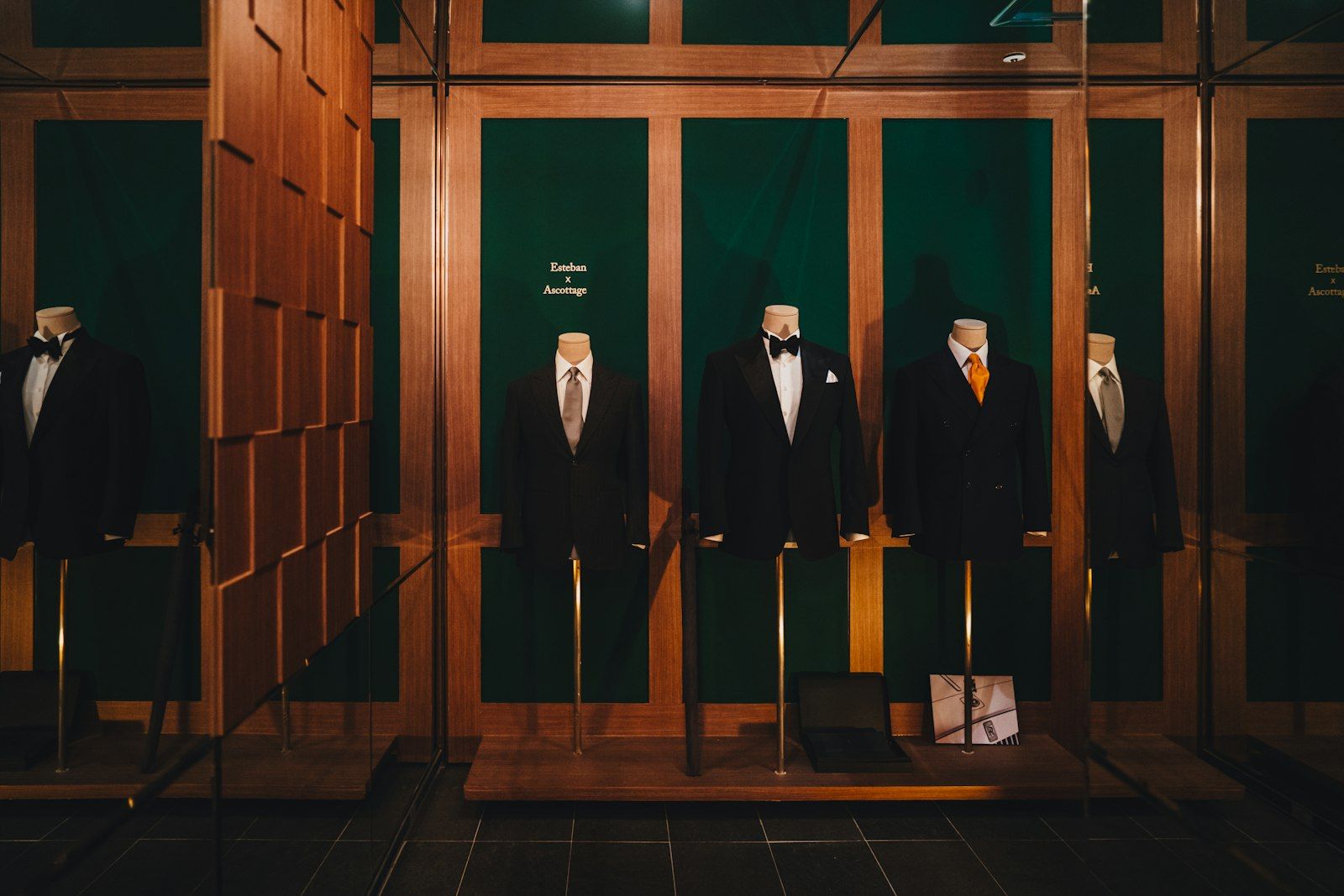 A row of identical suits