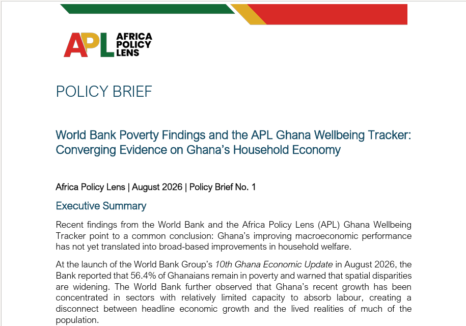 World Bank Poverty Findings and the APL Ghana Wellbeing Tracker: Converging Evidence on Ghana’s Household Economy