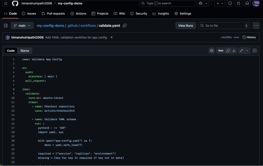 Add a Validation Workflow (CI as Context)