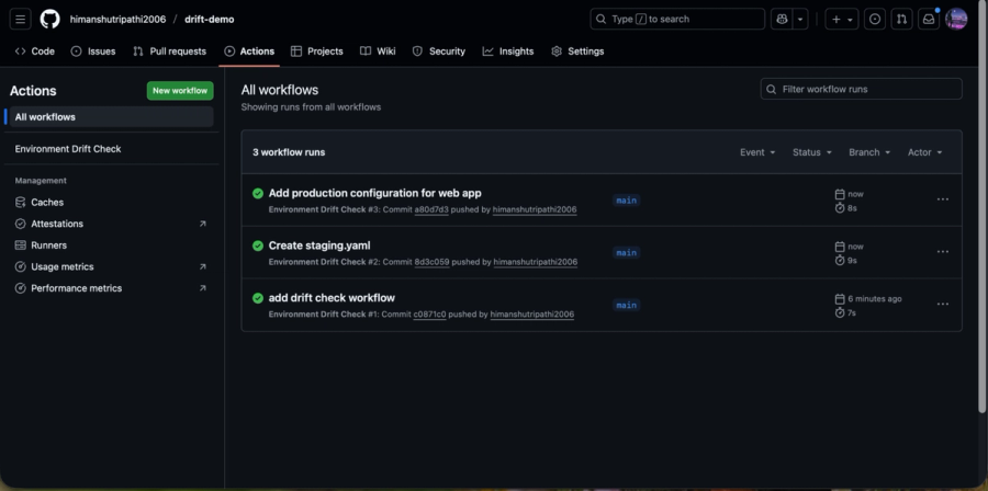 View Workflow Runs in GitHub Actions