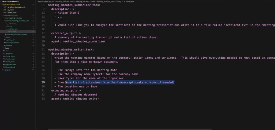 Generates meeting minutes with summaries, action items, sentiment, and inferred details from transcripts.