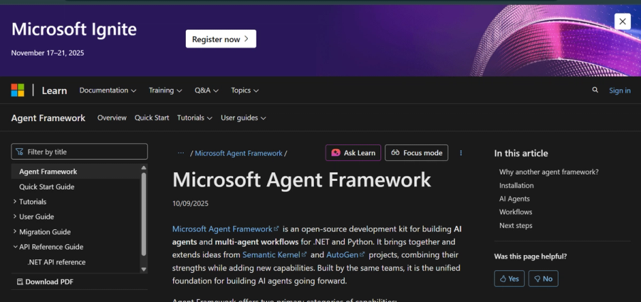 Microsoft Agent Framework