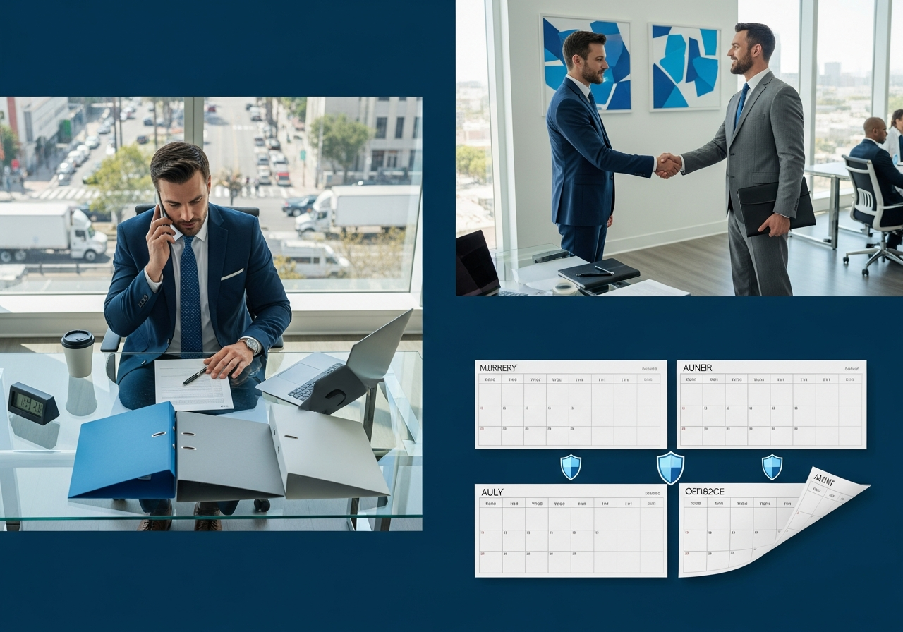 90-day action plan timeline for California delivery fleet insurance compliance