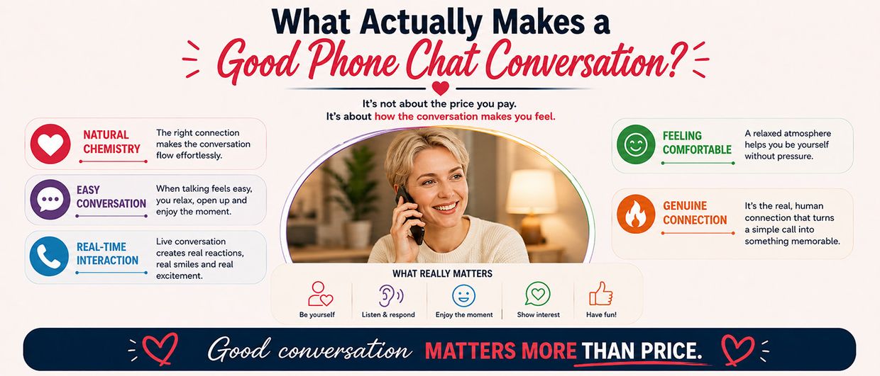 What makes a good phone chat conversation? Infographic