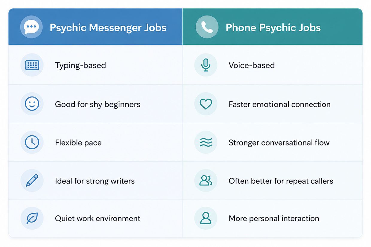 Psychic Messenger Jobs vs Phone Psychic Jobs - LiveLines UK Jobs
