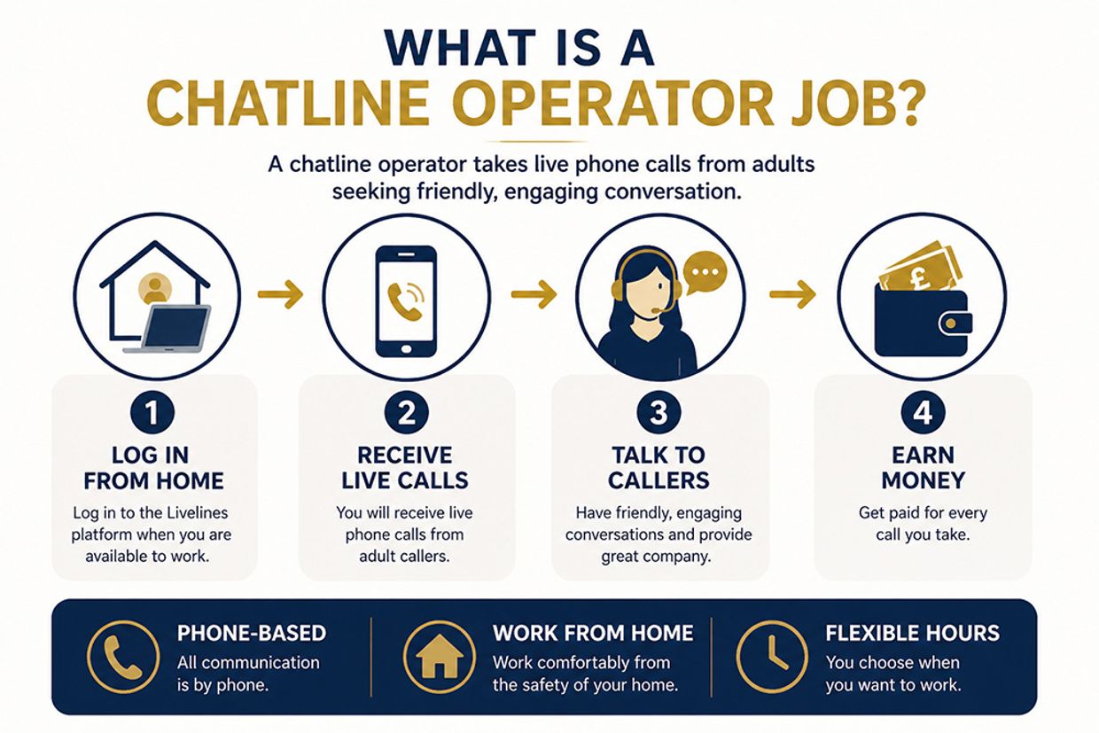 What is a chatline operator job? - Infographic