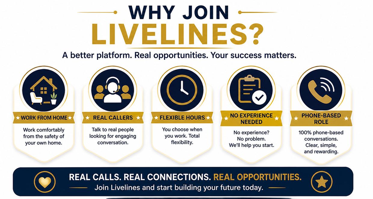 Why join LiveLines UK Jobs - Chatline Operator Job - Infographic