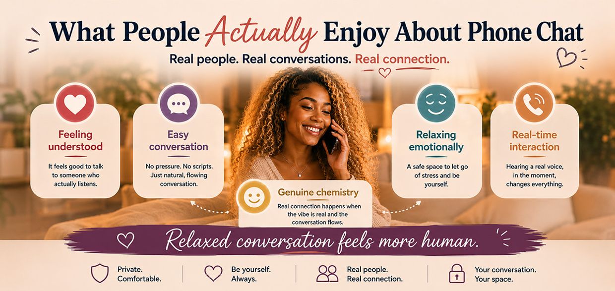 How to Become a Successful Chatline Operator - What people enjoy about phone chat - Infographic
