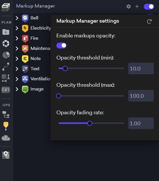 Markup Manager settings