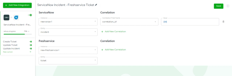 Freshservice to ServiceNow integration: Connecting systems menu details