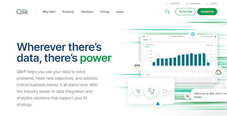 Qlik Replicates front page screenshot