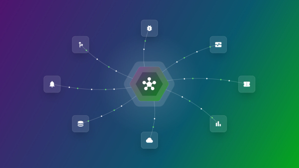 Abstract workflow automation network connecting IT tools through a central hub
