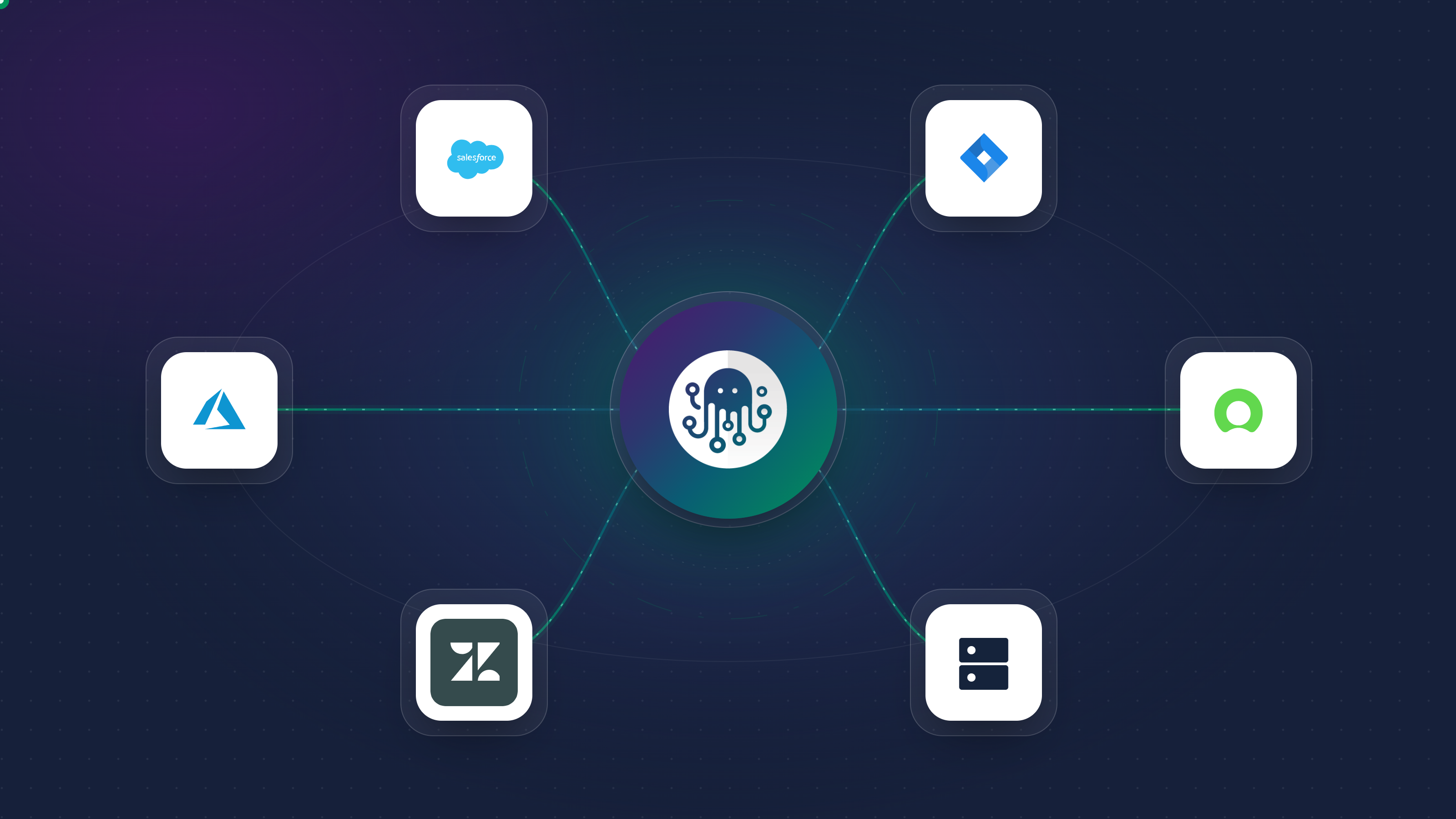 Cloud integration platform architecture diagram showing enterprise systems connected in real time