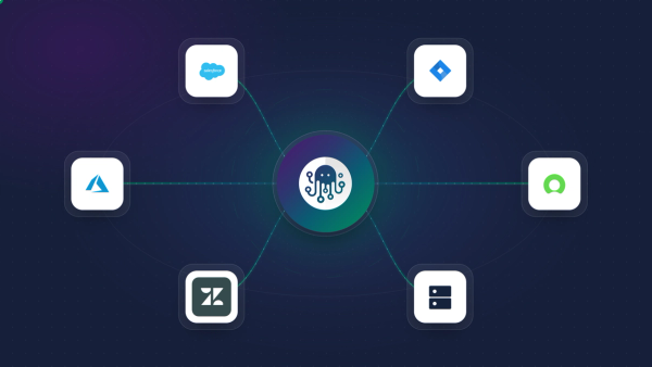 Cloud integration platform architecture diagram showing enterprise systems connected in real time