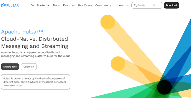 Apache Pulsar landing page