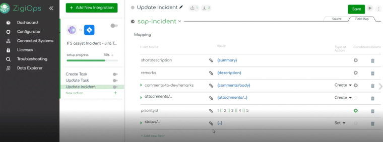 IFS to Jira integration: Updating IFS incident field map section