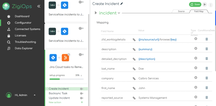 ZigiOps-UI-Jira-tasks-to-Remedy-Incident-create-incident-mappings-fields