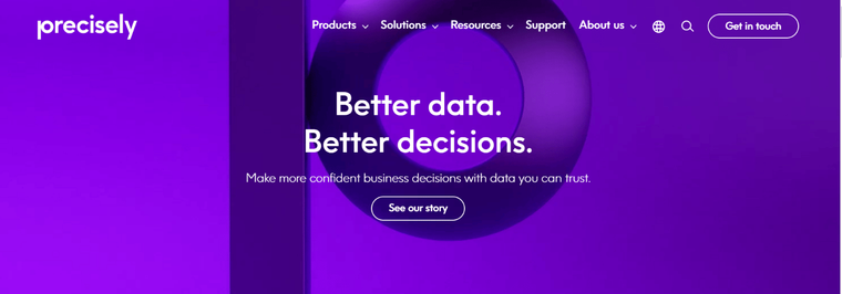 Syncsort (now Precisely) front page screenshot