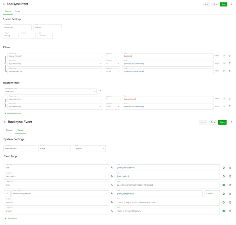 ZigiOps ServiceNow integration to OBM – backsync event update