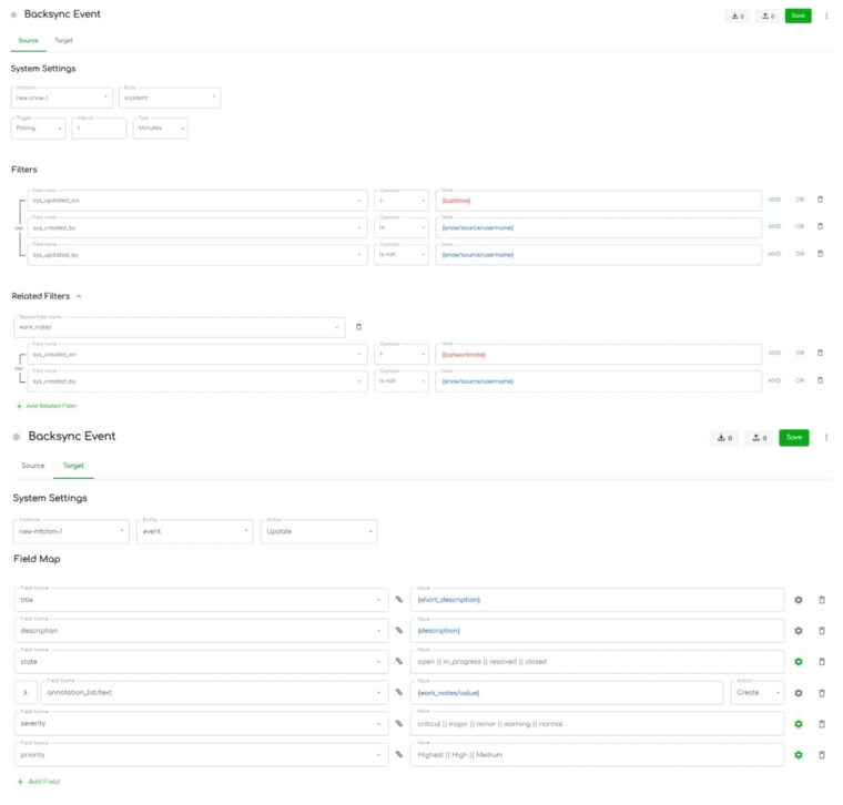 ZigiOps ServiceNow integration to OBM – backsync event update