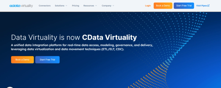 DataVirtuality front page screenshot