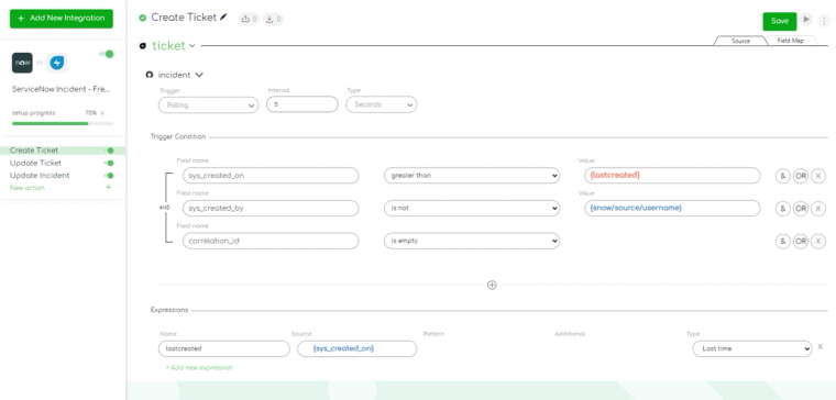 Freshservice to ServiceNow integration: Creating Freshservice ticket - details